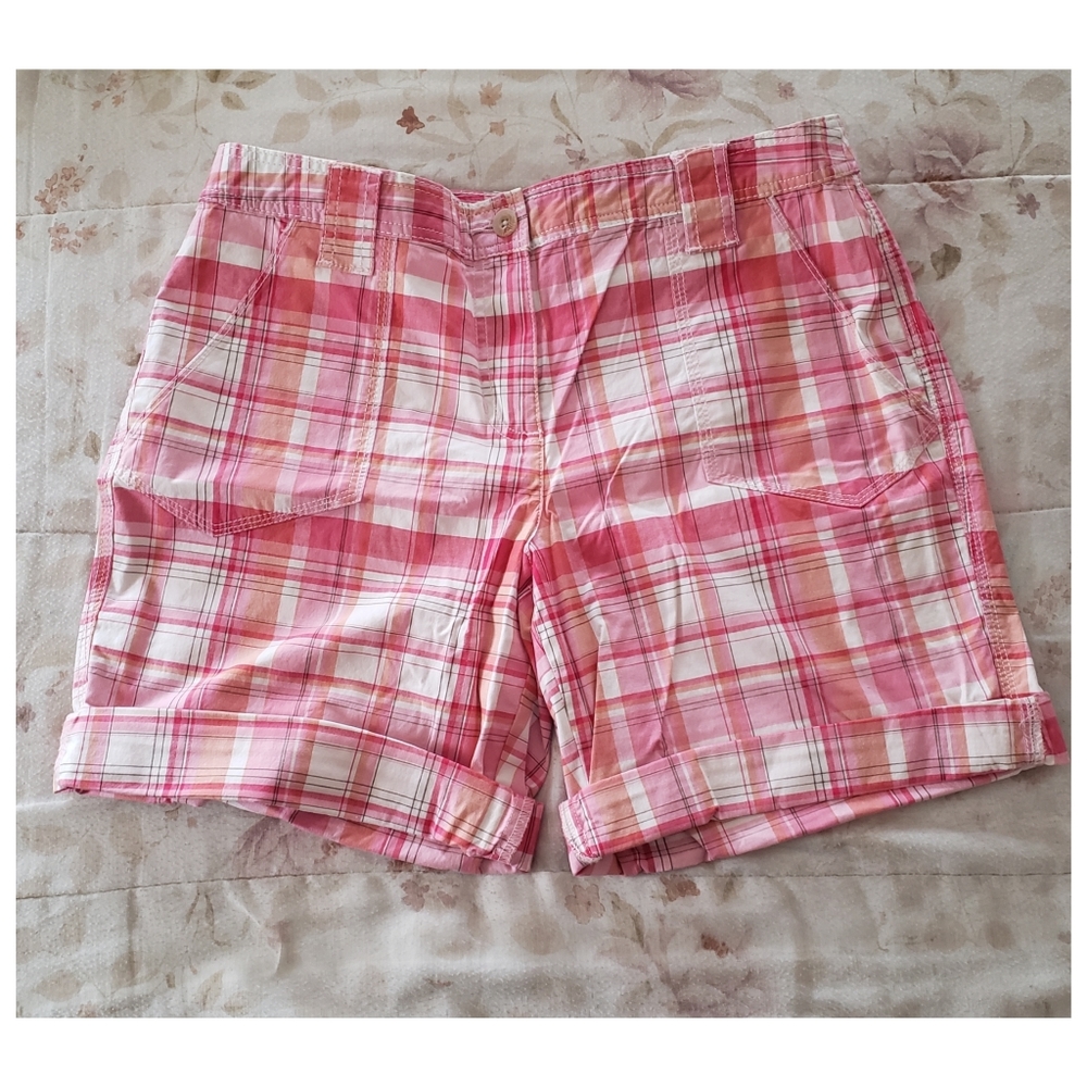 Pink Plaid Shorts